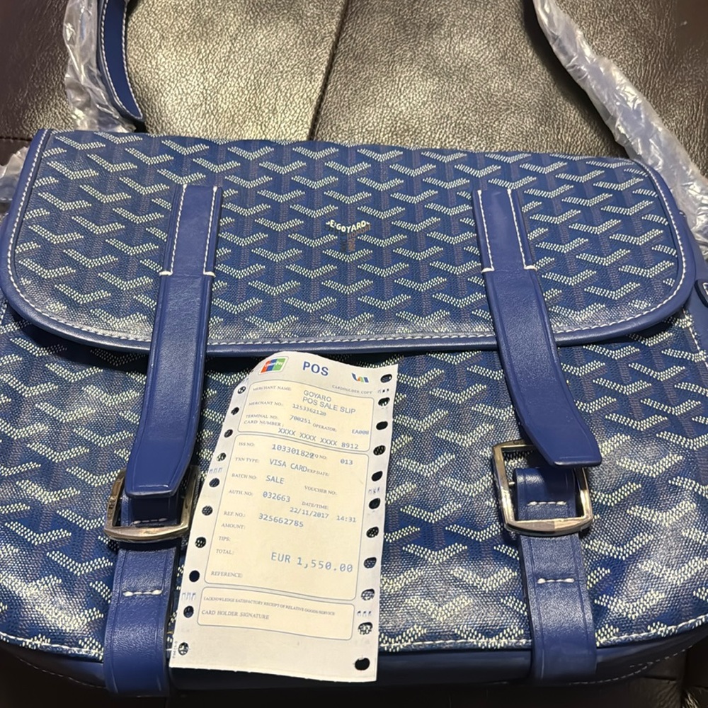 Blue goyard satchel